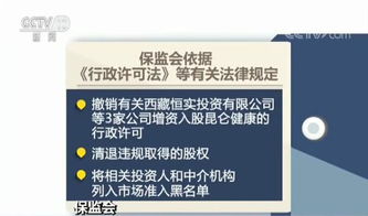 保监会清退多家保险机构违规股权 相关机构被列入黑名单及财务咨询警示